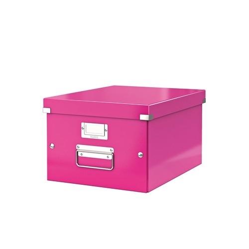 Caja archivo universal mediana (A4) 281x200x369mm Leitz fucsia Click & Store