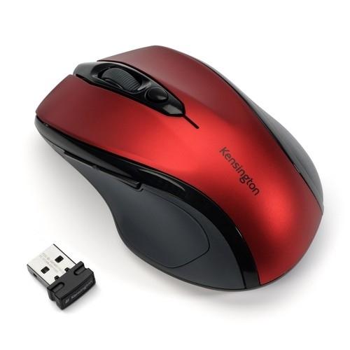 Kensington Pro Fit Ratón Óptico Inalámbrico Rojo