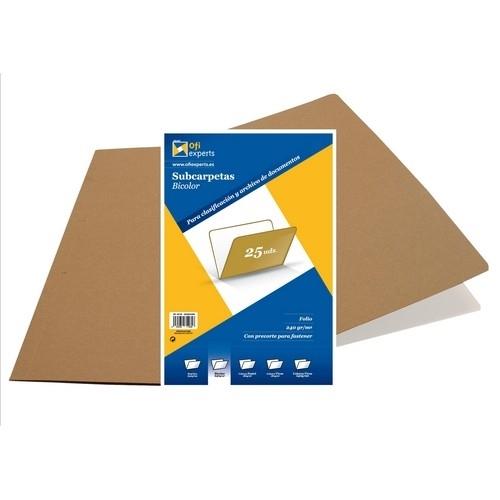 Grafoplas Subcarpeta Folio 240 g Kraft Bicolor (25 Ud.)