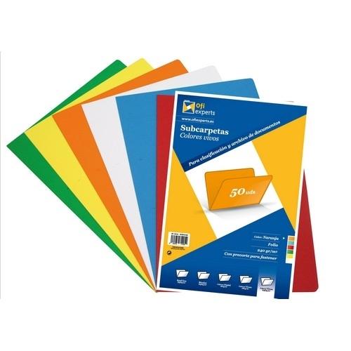 Grafoplas Subcarpeta Folio 240 g Naranja (50 Ud.)