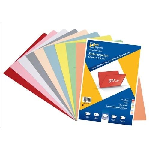 Grafoplas Subcarpeta Folio 180G. Rojo Pastel