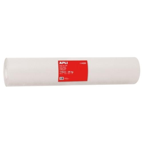 Apli Bobina Papel Kraft Blanco 80g 110 cm 25 kg