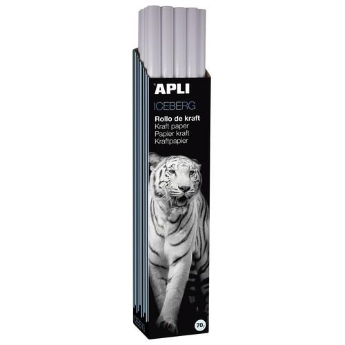 Papel kraft rollo 1x25m blanco 70g Apli