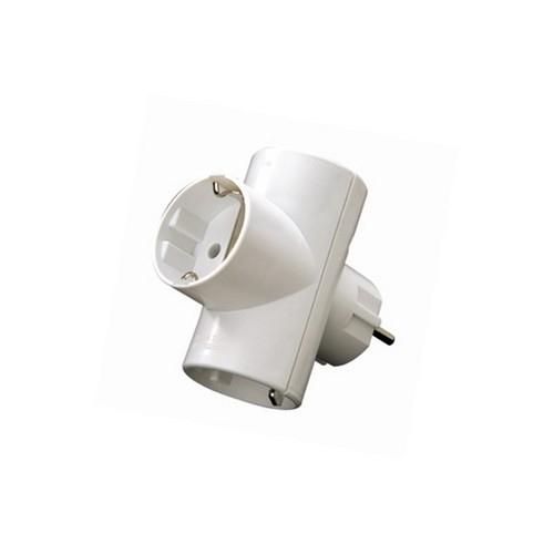 Ehlis Adaptador Enchufe Triple Blanco