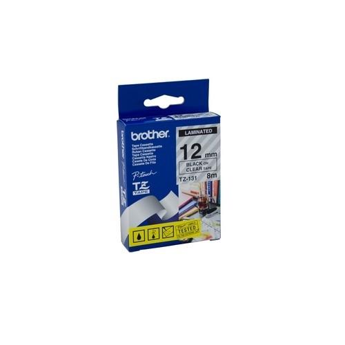 Brother Cinta Laminada 12Mm.X 8M. Negro-Transparente Rotul