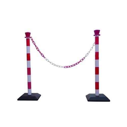 Poste Seguridad 1 M Rojo/Blanco Pvc