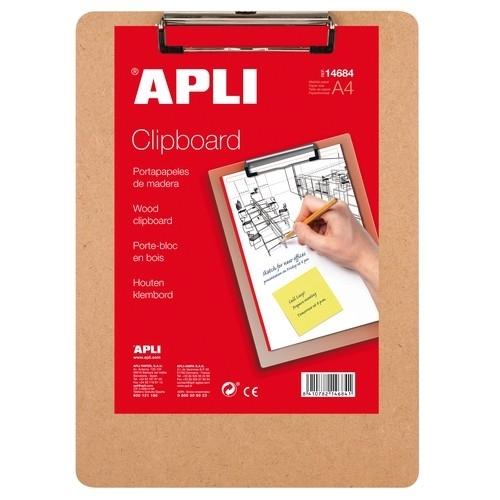 Apli Clipboard Portapapeles Madera A4