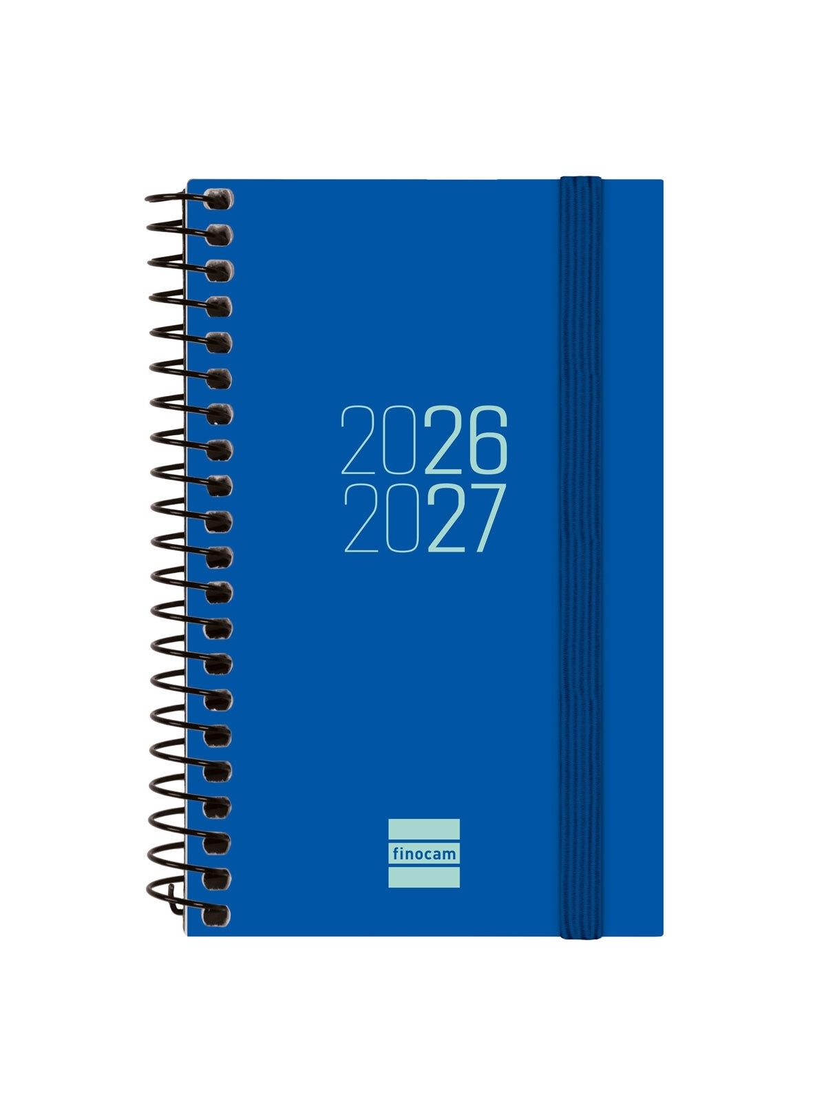 Finocam Agenda Escolar Espiral E3 Semana Vista Horizontal 26-27 Azul Catalán