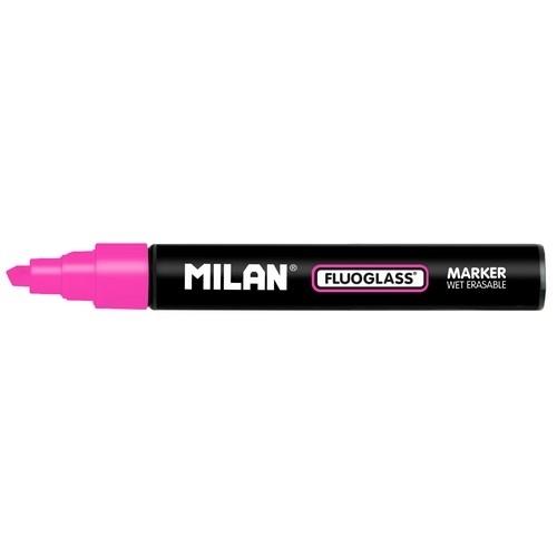 Marcador Tiza Líquida P.Biselada 2-4Mm Rosa Fluoglass Milan