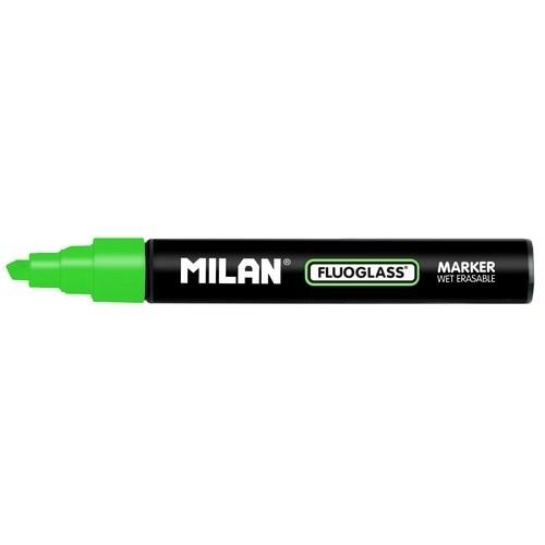 Marcador Tiza Líquida P.Biselada 2-4Mm Verde Fluoglass Milan