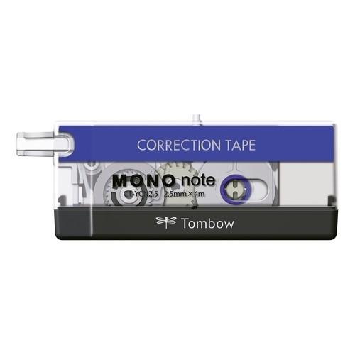 Tombow Mono Note Cinta Correctora Precisión 2,5mmx4m Negro/Azul