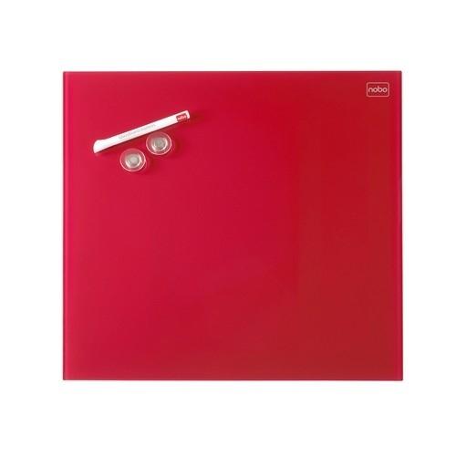 Nobo Pizarra Diamond Magnética Cristal Rojo 450X450 Mm (Envase Retail)