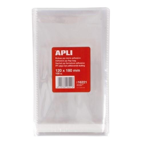 Bolsas PP cierre adhesivo 120X180mm. 100 un. Apli