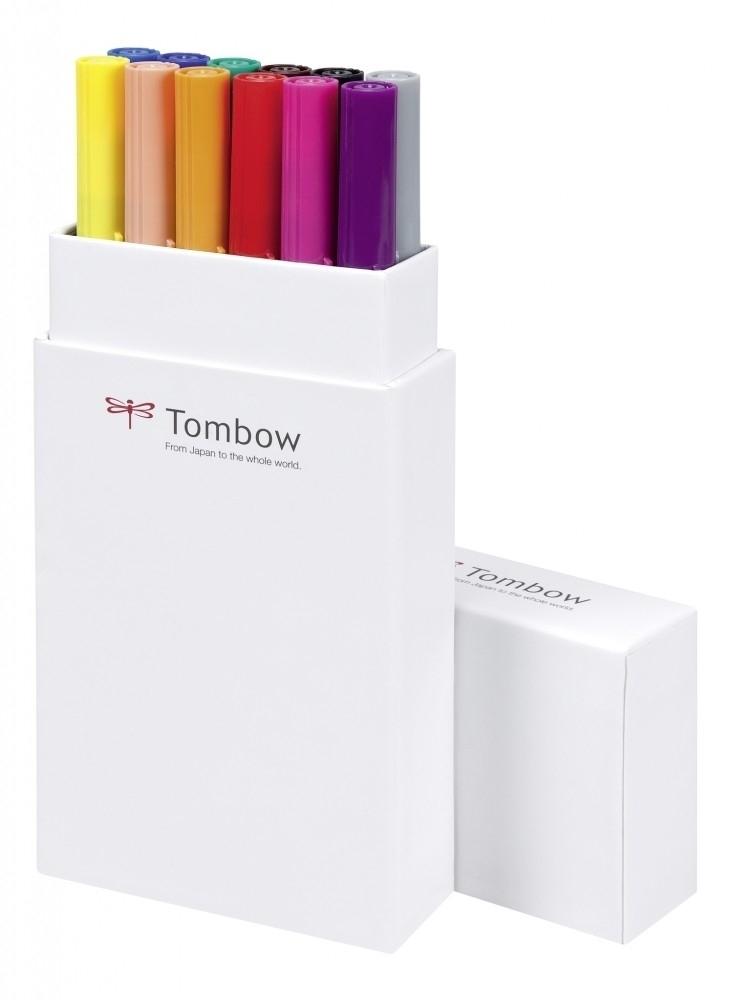Tombow Rotuladores Dual Brush Pen 12 Colores Primarios Doble Punta