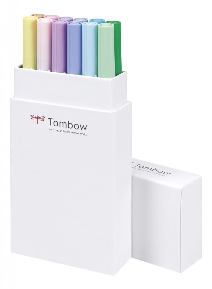 Tombow Rotuladores Dual Brush Pen 12 Colores Pastel Doble Punta