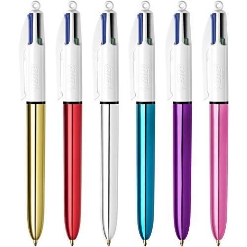 Bic 4 Colours Shine Bolígrafo 4 Colores Retráctil Punta 1mm Colores Surtidos