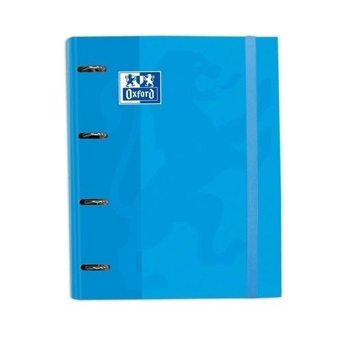 Oxford Europeanbinder Carpebloc 4 Anillas + Recambio 100 Hojas Turquesa