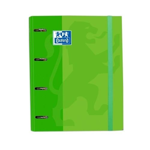 Oxford Europeanbinder Carpebloc 4 Anillas + Recambio 100 Hojas Verde Manzana