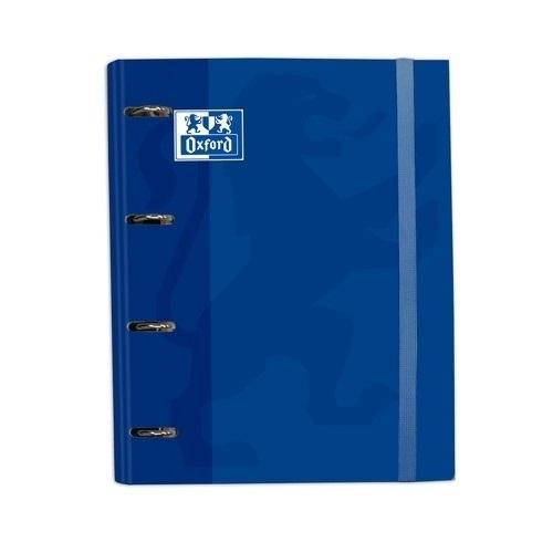 Oxford Europeanbinder Carpebloc 4 Anillas + Recambio 100 Hojas Azul Marino