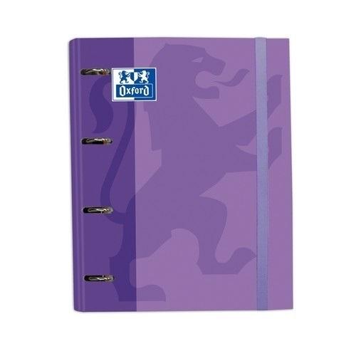 Oxford Europeanbinder Carpebloc 4 Anillas + Recambio 100 Hojas Malva