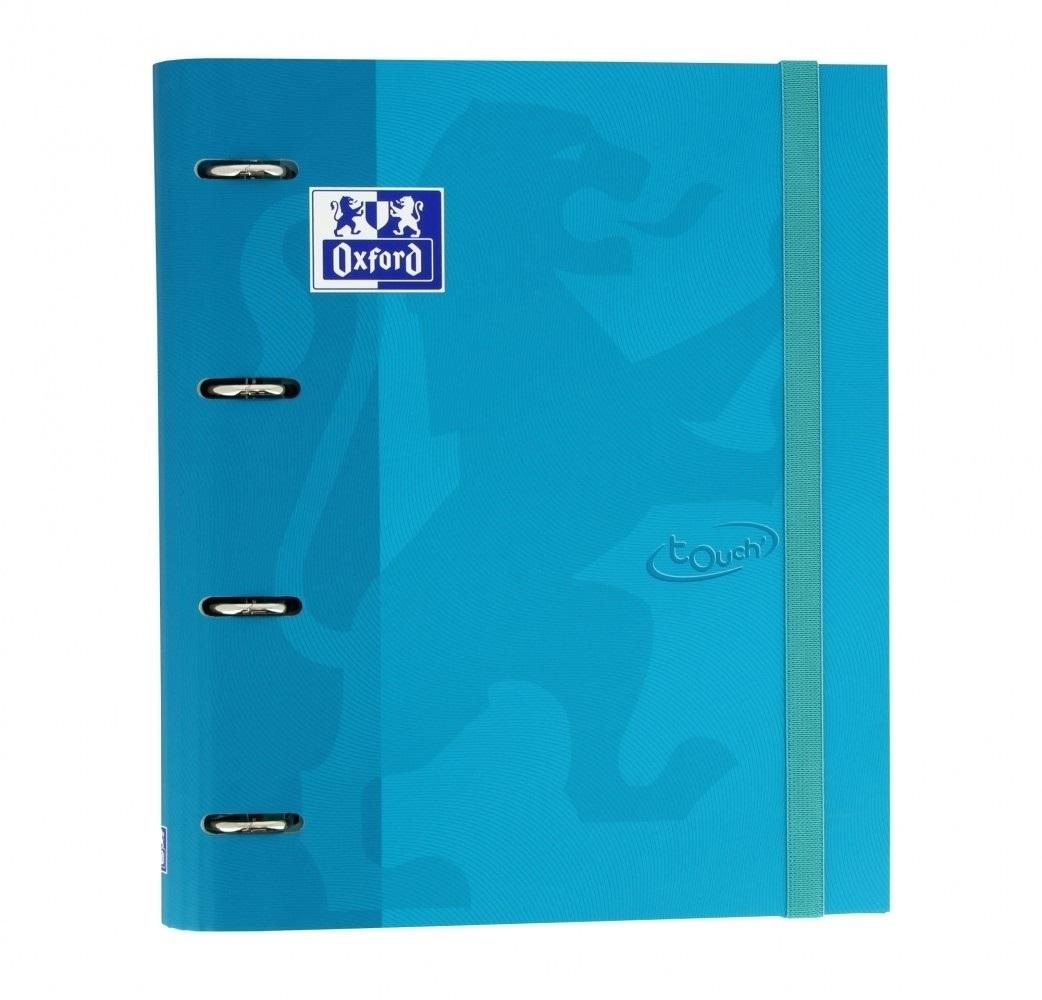 Oxford Touch Europeanbinder Carpebloc 4 Anillas + Recambio 100 Hojas Azul Pastel