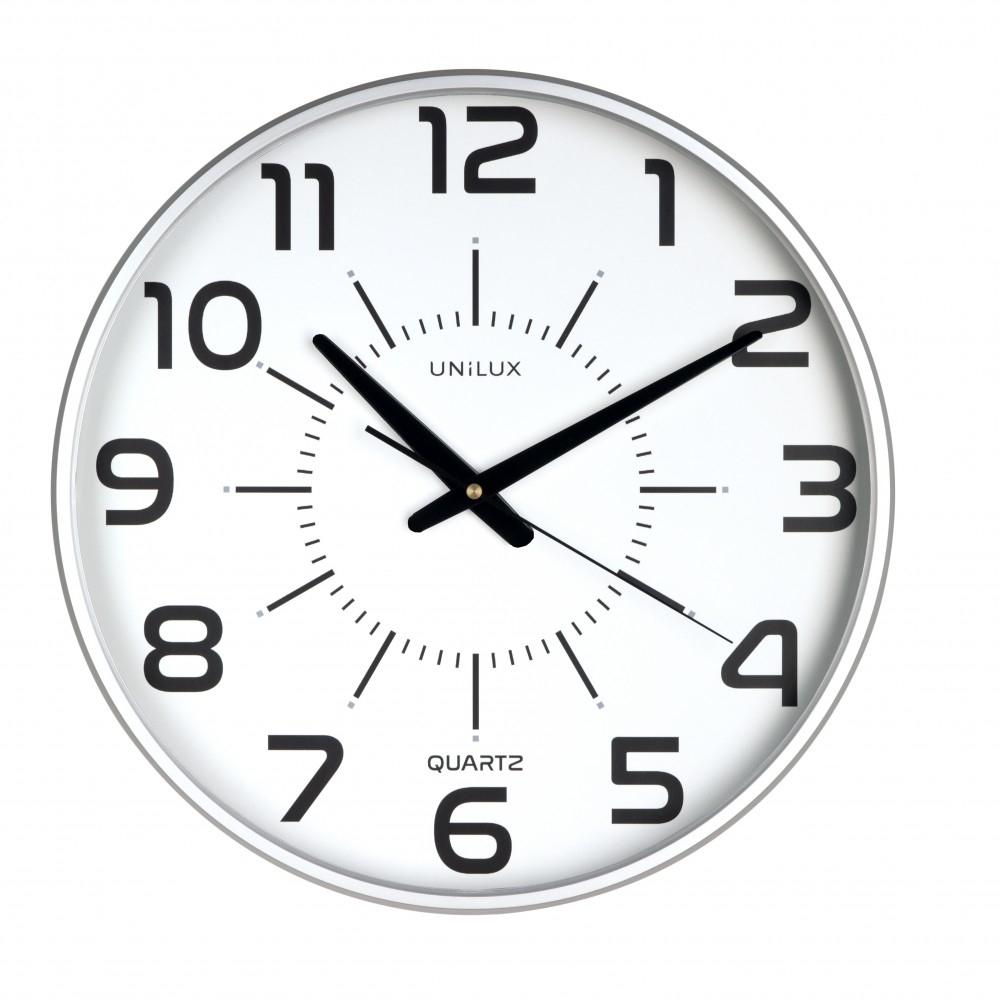 Unilux Reloj Pared Maxi Pop 37,5 cm Gris Metalizado