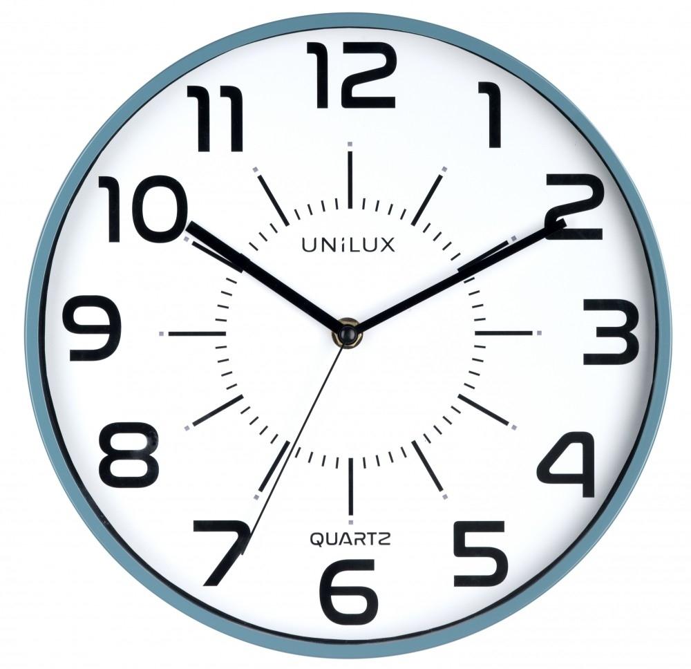 Unilux Reloj Pared 28Cm Diámetro Pop Azul