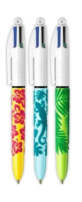 Bic 4 Colours Velours Bolígrafo 4 Colores Retráctil Punta 1mm Surtido