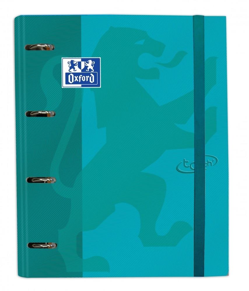 Oxford Touch Europeanbinder Carpebloc 4 Anillas + Recambio 100 Hojas Aqua