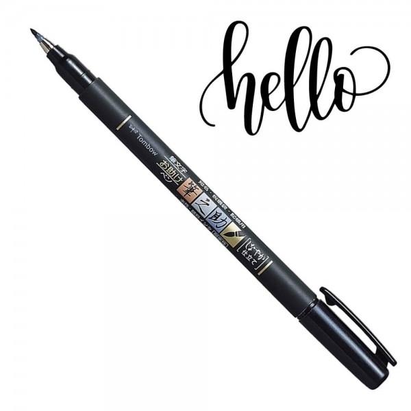 Tombow Rotulador Fudenosuke Negro Punta Pincel Suave