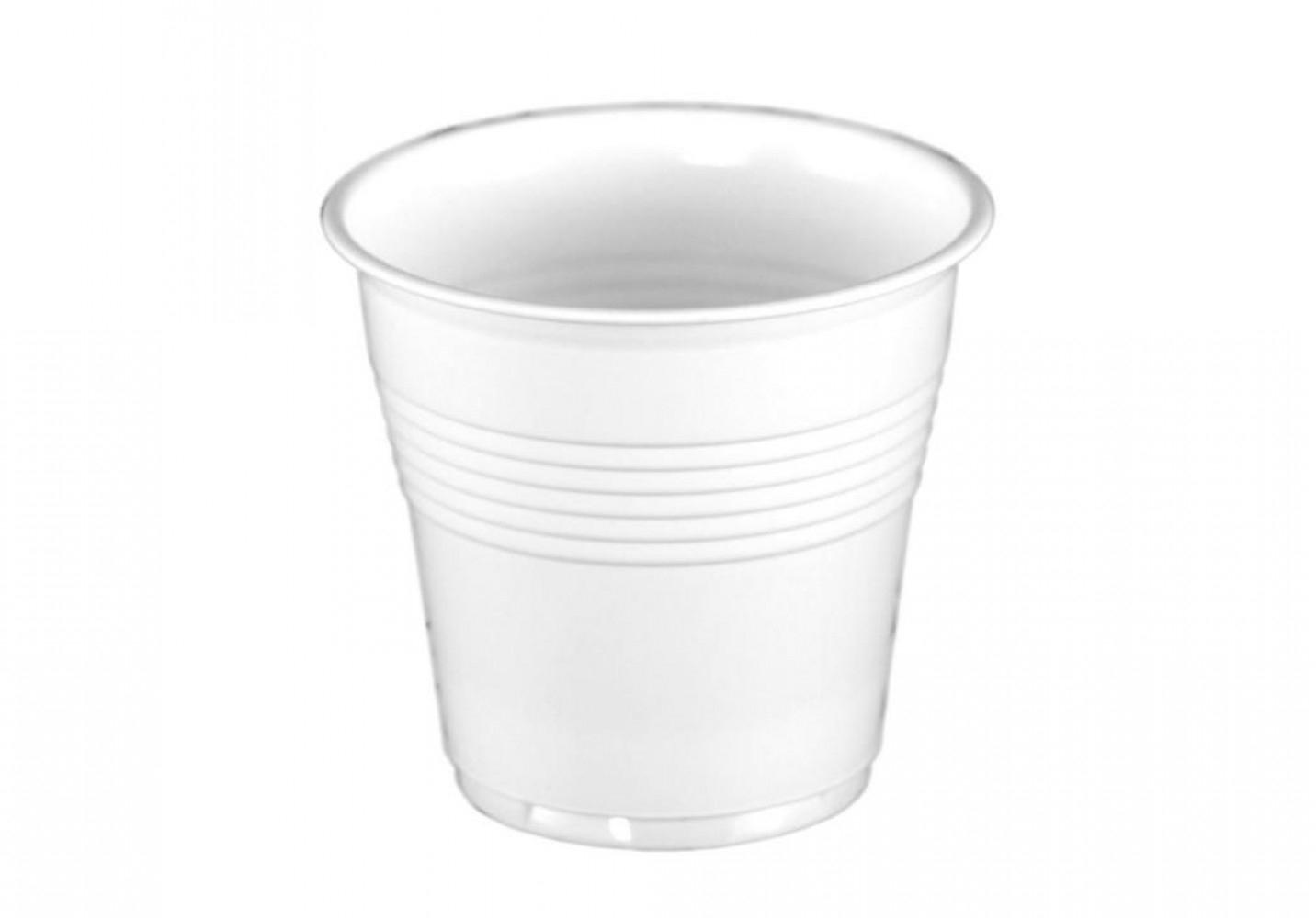 Dahi Vaso Plástico 220Cc Blanco Pp 2,3 Gr Pack 100 Unidades