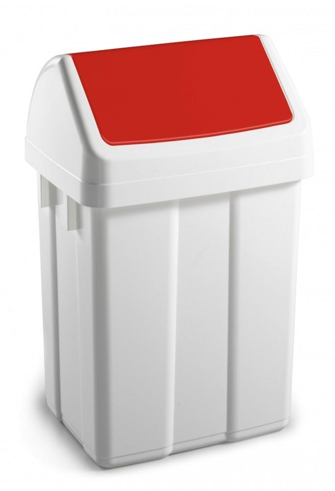 Dahi Papelera Tapa Basculante Roja 50L