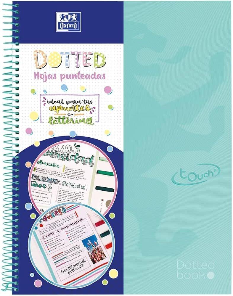 Oxford Libreta Espiral A4 Puntos Tapa Extradura 80 Hojas 90g Menta Touch