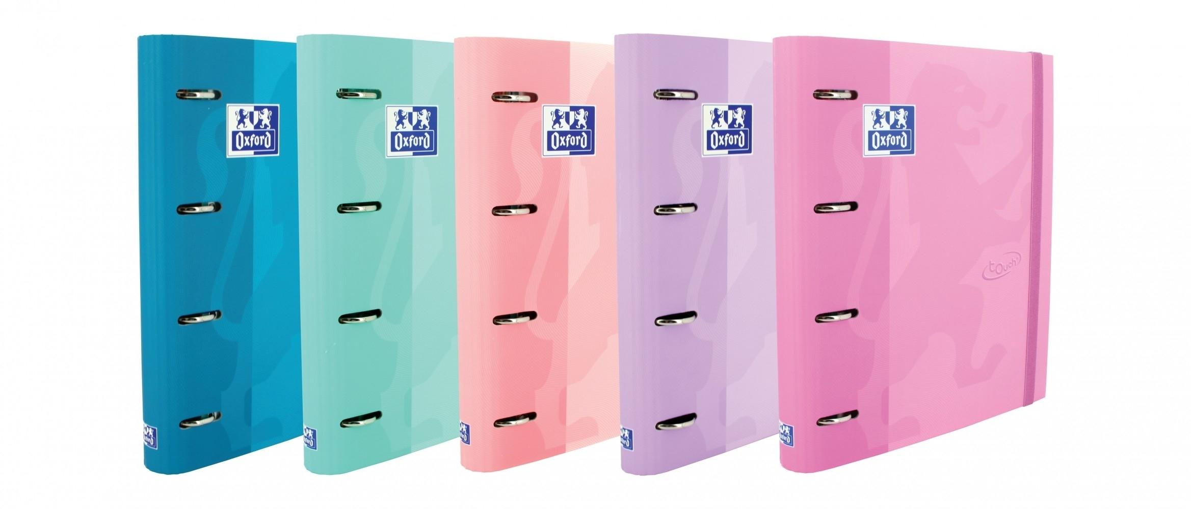 Oxford Live&Go Europeanbinder Carpebloc 4 Anillas + Recambio 100 Hojas Colores Neutros
