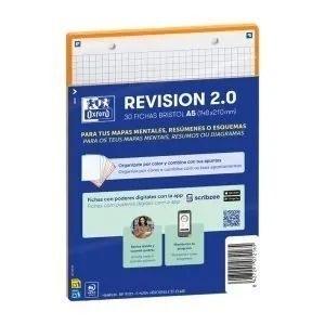 Oxford Fichas Revisión 2.0 Cuadrícula 5mm A5 30 Fichas Naranja