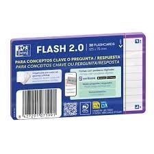 Oxford Flashcards 2.0 Fichas Rayadas A7 75x125mm 30 Fichas Morado