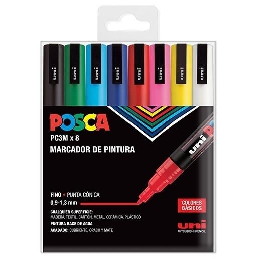 Posca Rotulador Pc3M/8C Estuche Basic