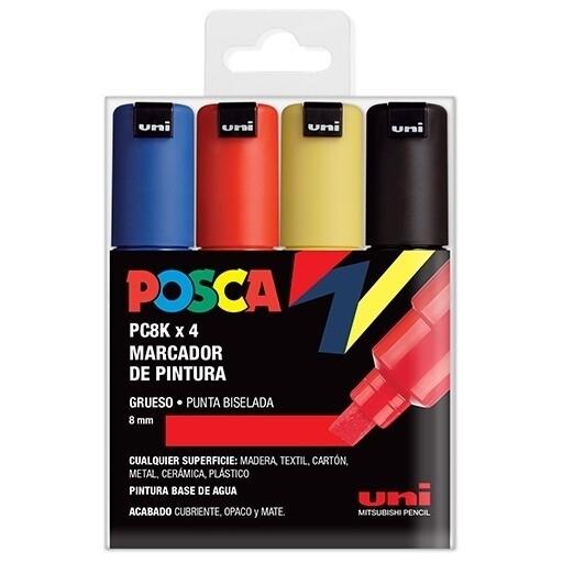 Posca Rotulador PC-8K Estuche Surtido Gswb 4 Colores