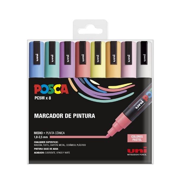 Posca Rotulador Pc5M Pastel /8Ud