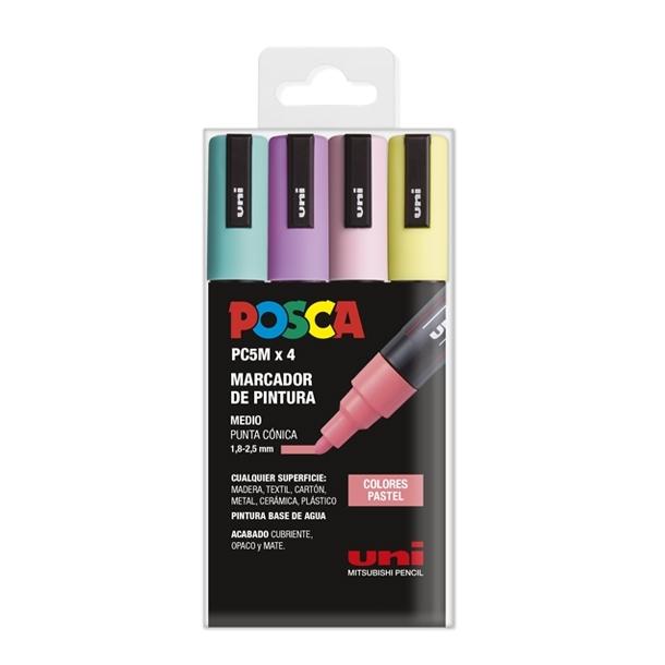 Posca Rotulador Pc5M/4C Estuche Surtido Pastel (4)