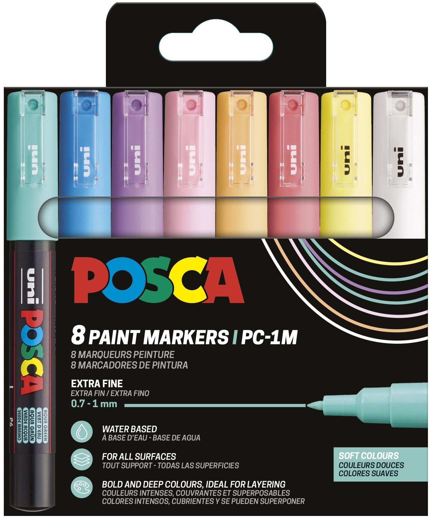 Posca Rotulador PC-1M/8C Set Colores Suaves