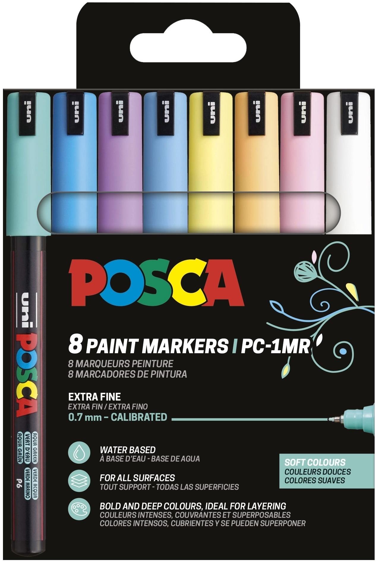 Posca Rotulador PC-1MR/8C Set Colores Suaves