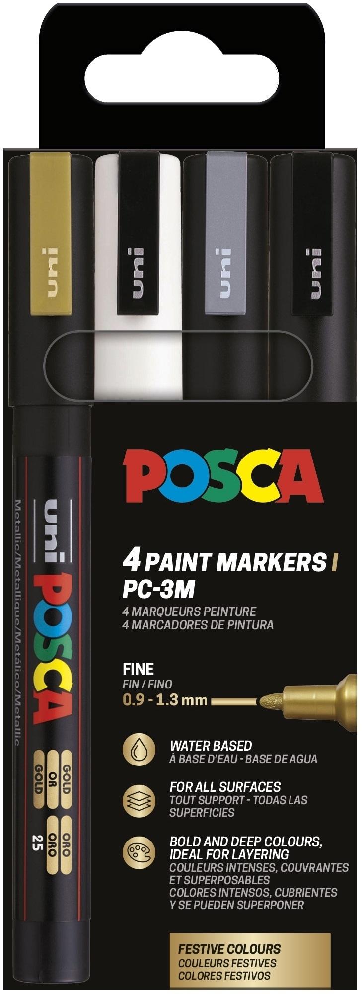 Posca Rotulador PC-3M/4C Set Colores Bwsg