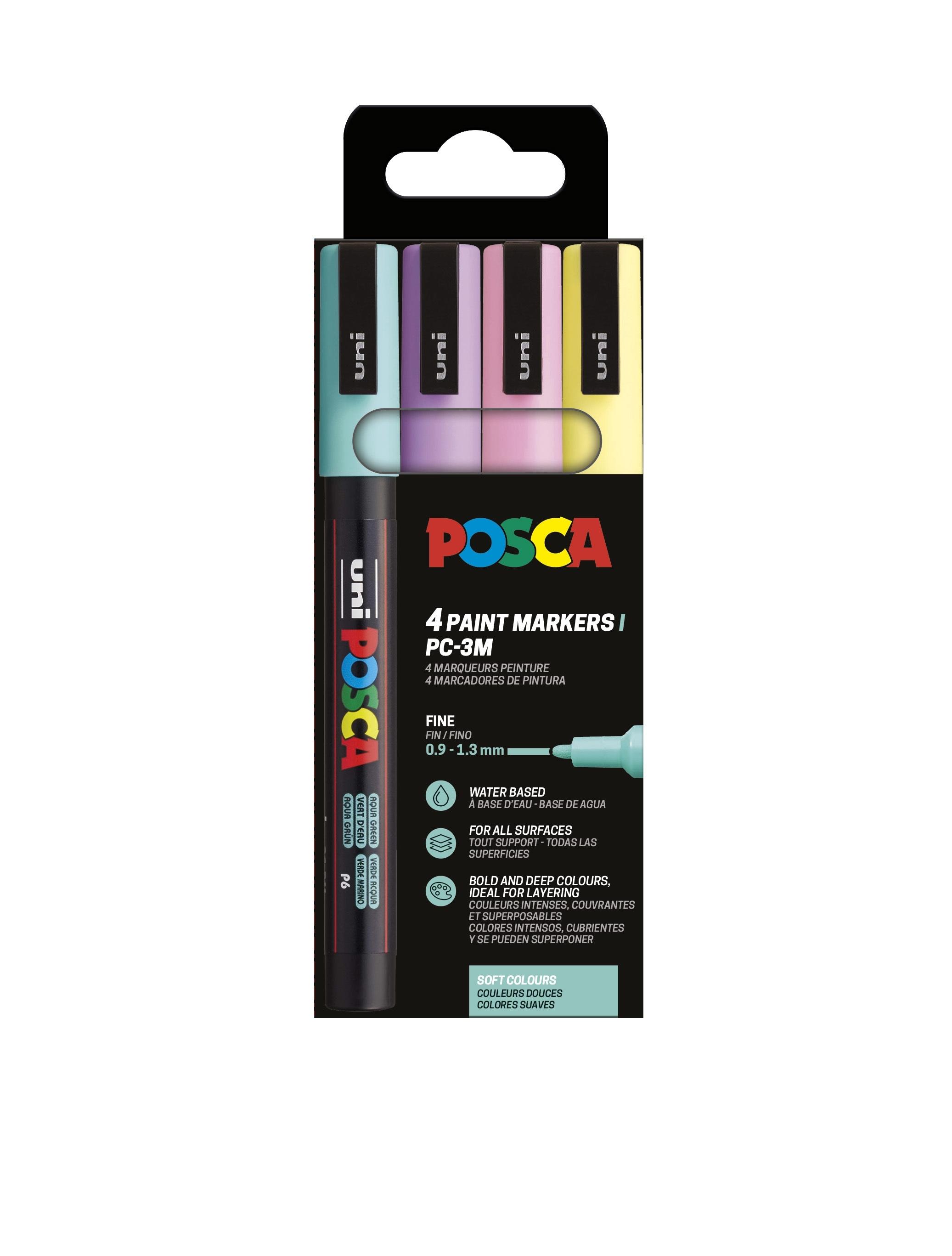 Posca Rotulador PC-3M/4C Set Colores Suaves