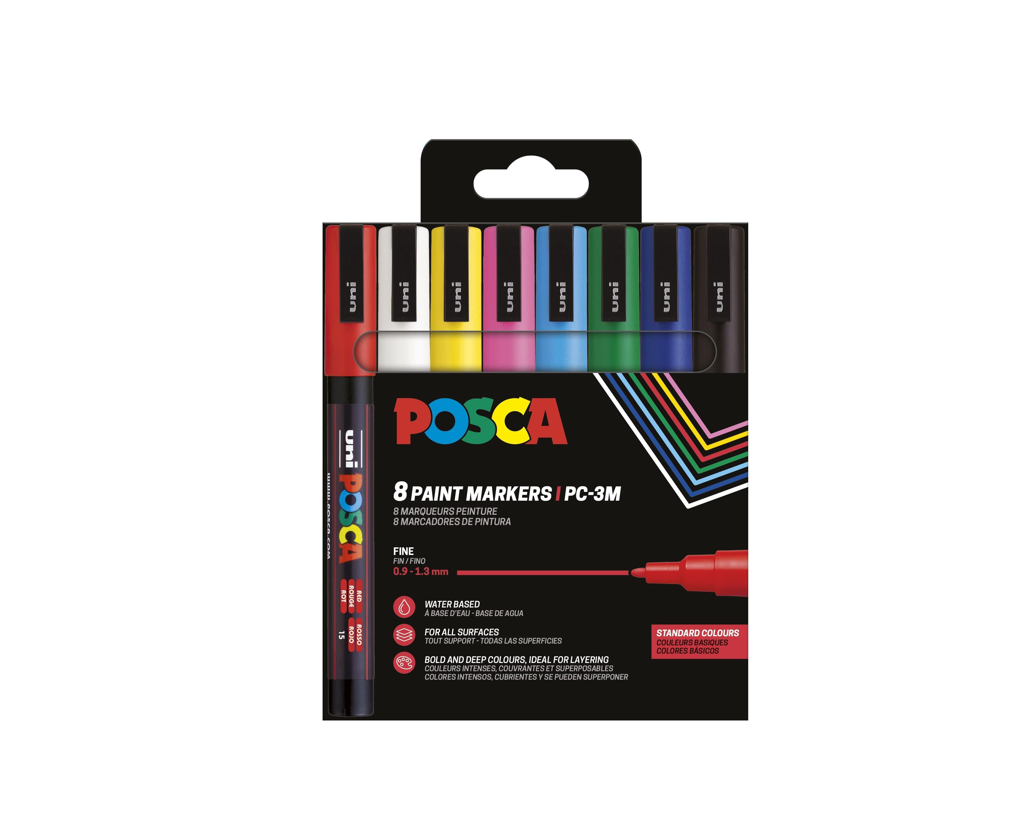 Posca Rotulador PC-3M/8C Set Colores Basic