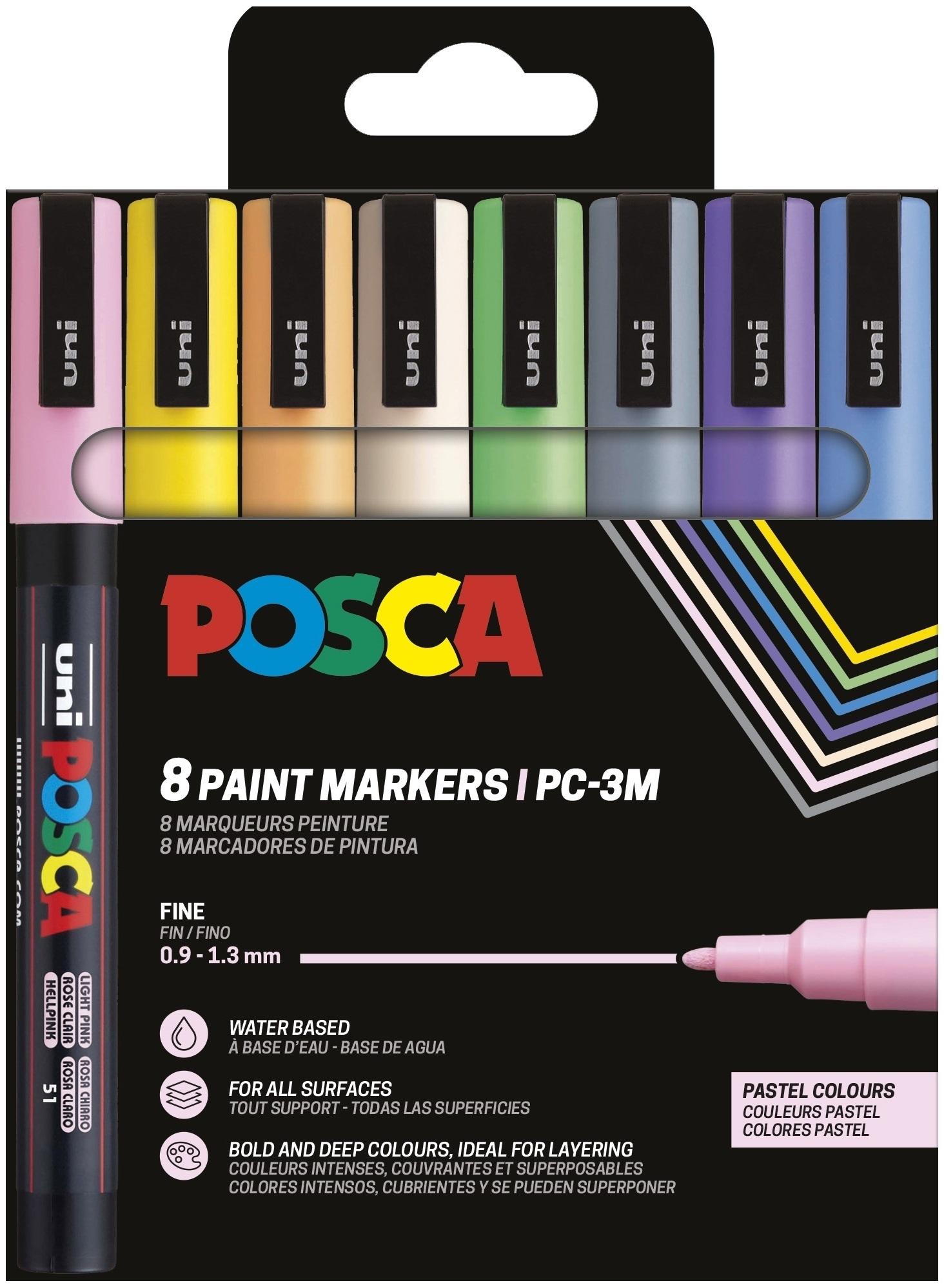 Posca Rotulador PC-3M/8C Set Colores Pastel
