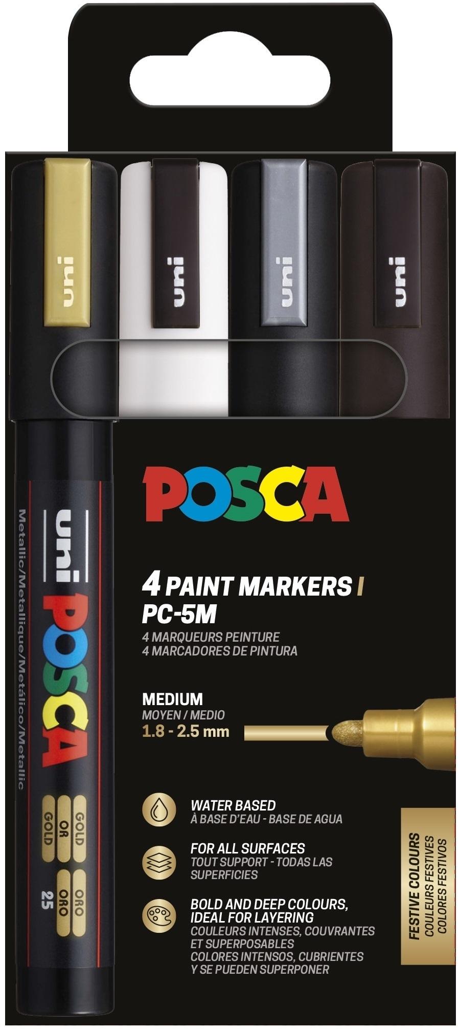 Posca Rotulador PC-5M/4C Set Colores Bwsg