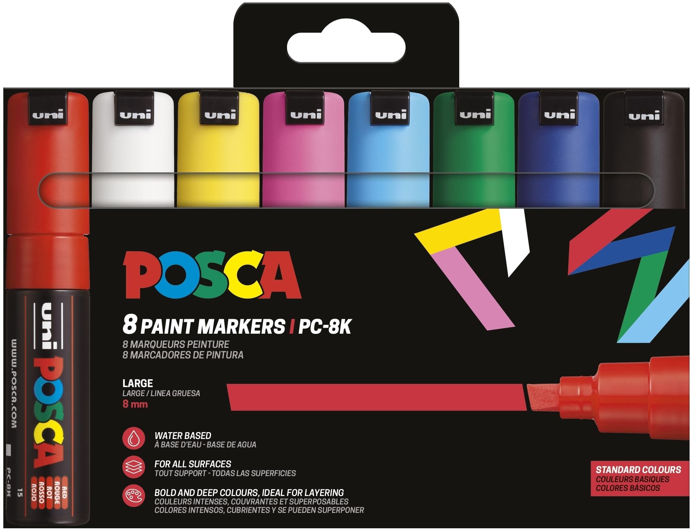 Posca Rotulador PC-8K 8C Set Colores Bäsicos