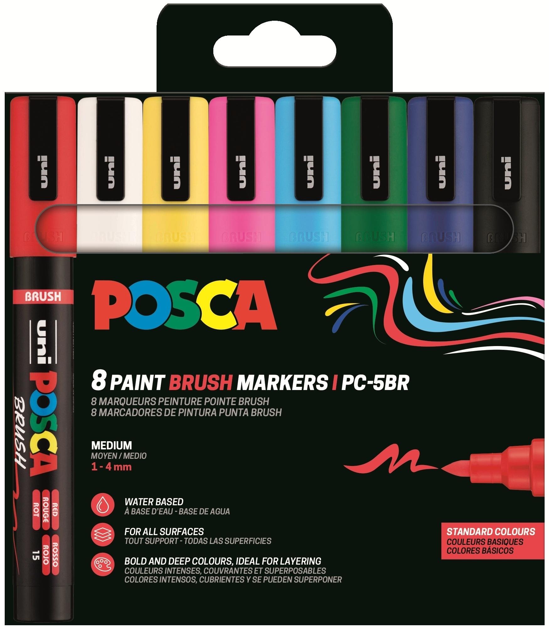 Posca Rotulador PC-5BR/8C Set Colores Básicos